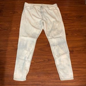 ASOS High Waist Bleach Wash Denim